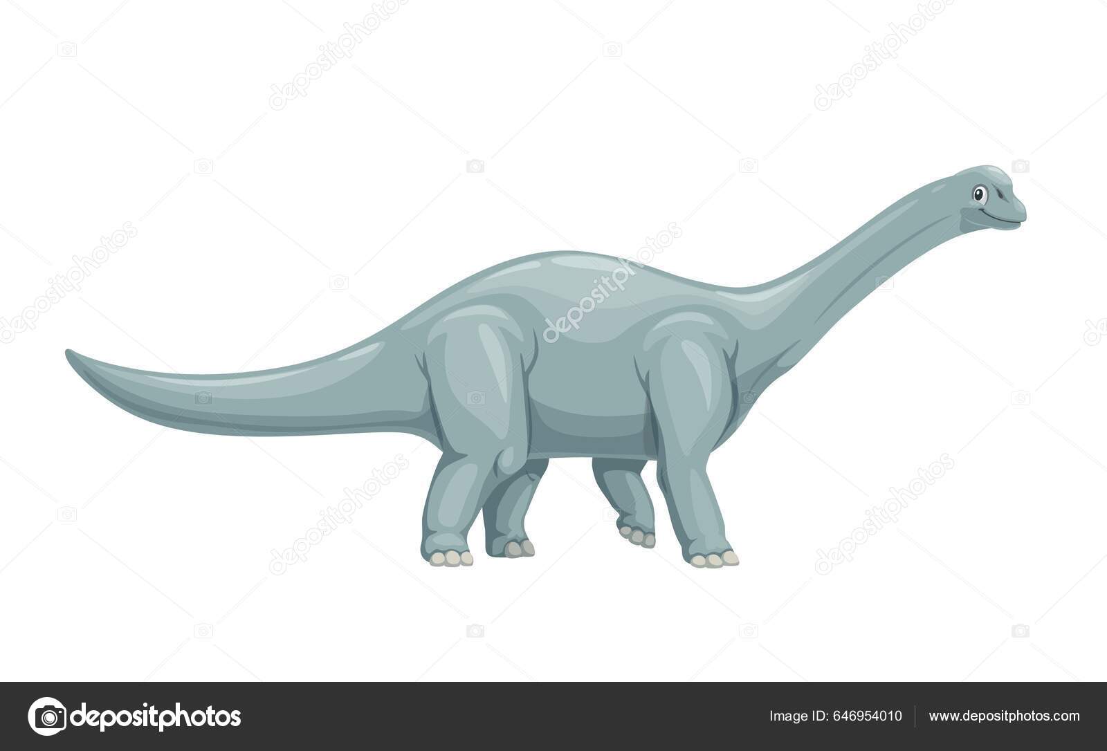 Personagem Dinossauro Haplocanthosaurus Desenhos Animados Vetor